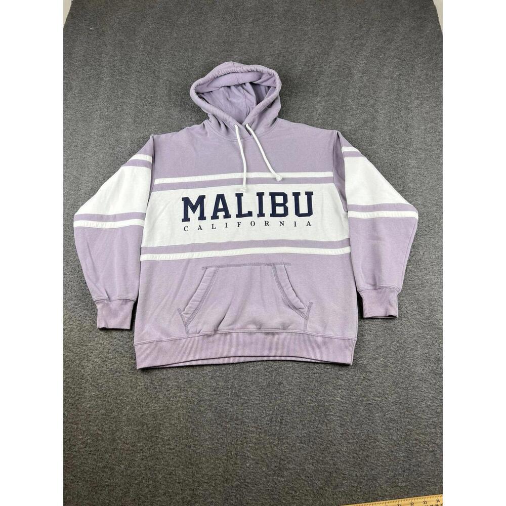 Hollister Malibu California Hoodie Lavender White Stripe Size XS